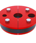 Built Tough Cast Iron Well Seal For Six Inch Casing With One And A Quarter Inch Single Drop Pipe, Red Finish, Top View