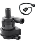 Beefy Auxiliary Cooling Pump With Conduit Plug And Seal Ring Drop In Fix For Audi A3 Q3 TT And VW Rides, plastic body with connector.