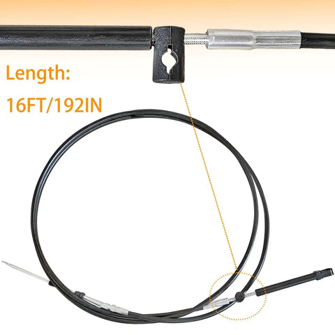 2 Pack 16ft Gen II Boat Throttle And Shift Remote Control Cable For Mariner Mercury MerCruiser Replaces CC18916 Durable Replacement