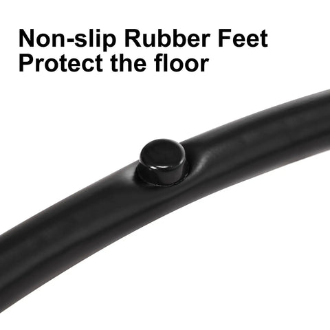Close-up of Heavy Duty 25.5 Inch Round Swivel Base With 10 Inch Mount Plate rubber feet for recliners and sofas, black steel.