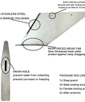 Straight Up Heavy Duty 316 Marine Grade Stainless Steel Skeg Guard Shields Mercury Outboards Against Rocks And Ramps Skipper Approved Boat Rig Armor Protector with features labeled.