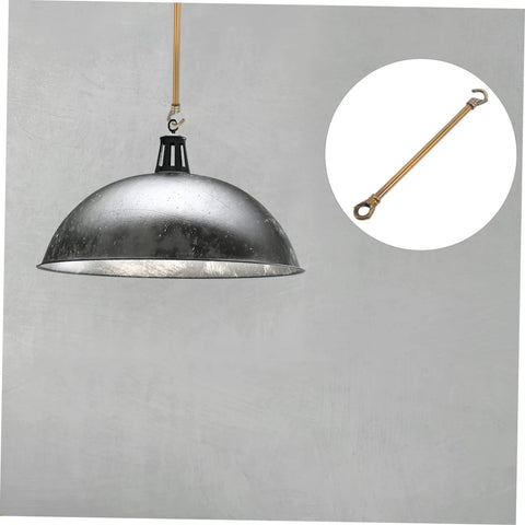 Heavy Duty Chandelier Load Bearing Hook And Ring Kit For Ceiling Light Support with hanging tube and installed lamp view