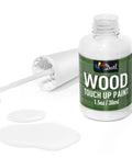 White Touch Up Paint Pen For Wood Furniture Makeover Featuring Quick Dry Formula And Precision Brush, 1.5oz bottle with applicator tip.