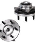Beefed-Up Front Wheel Bearing Hubs Kit For 2015-2017 Ford F-150 4WD, 4-Piece Hub Assembly With 2 Sway Bar End Links - Replacement