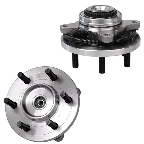 Beefed-Up Front Wheel Bearing Hubs Kit For 2015-2017 Ford F-150 4WD, 4-Piece Hub Assembly With 2 Sway Bar End Links - Replacement
