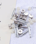 24 Sets Cam Lock Fittings For Furniture Assembly With Anti Rust Iron And Nylon Construction, Uniform Force Bolts And Nuts