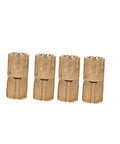 Slick 4 Pack Hidden Brass Barrel Hinges For Cabinets, Concealed 180 Degree Opening, 12mm Fit, Durable Polished Brass Hardware