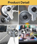 Heavy Duty Electric Drill Metal Shear Attachments For Piercing Thin Iron Steel Aluminum And White Sheet Metal Quick Install Circular Gear Nibbler Cutter showing product details and assembly.