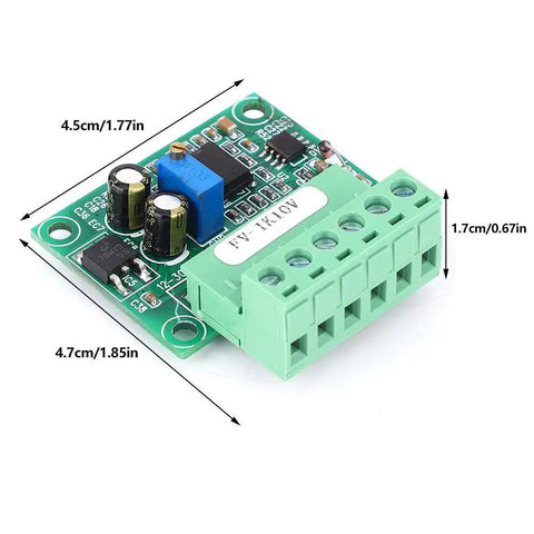 Frequency To Voltage Converter Module For PLC And Motion Control Converts 0-1KHz Pulses To 0-10V Analog Output FV-1KHz10V