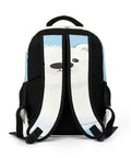 Back view of Snowflake Cub Printed Unisex Backpack With Large Capacity For School Work Or Travel, featuring cub design.