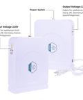 110 To 220 Volt Power Converter For Home And Travel, Heavy Duty 2000 Watt Step Up Transformer With Dual 220V Sockets shown