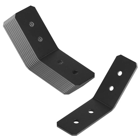 Heavy Duty 10 Pack Flush Inside 45 Degree Angle Brackets For 2x2 Lumber Posts, stack and single bracket view