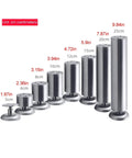 Heavy Duty Adjustable Stainless Steel Furniture Legs Rock Solid Round Metal Table Support Feet With Screws Hella Sturdy For Couches Desks And Cabinets 4 Pack in various heights