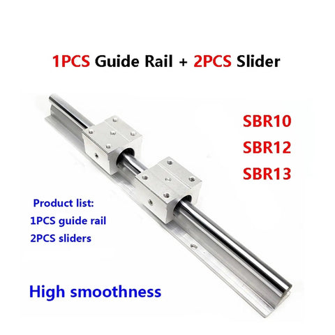 Precision Linear Rail Kit With 200 to 1000mm Guide Rail Includes Two SBR10UU or SBR12UU Blocks And 1 Rail Carriage shown installed