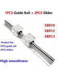 High Precision Linear Rail Kit With 200 To 1000 mm Length, One Piece Rail SBR10 Or SBR12 Plus Two SBR10UU Or SBR12UU Blocks