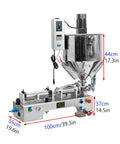 Heavy Duty Automated Pneumatic Bottle Filler Featuring Stainless Steel Heating And Stirring Hopper For Chili Oil Honey Salad Dressing Built Tough No Sweat Operation handles user-friendly controls and adjustable components.