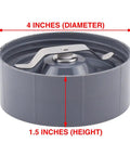 Replacement Flat Milling Blade For NutriBullet Blenders NB 101S NB 201 NB 101B, 4 inches diameter, 1.5 inches height