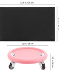 Four Wheel Ab Roller For Core Workout With Knee Mat Must Have Non Slip Roller For Home Gym Quiet Training Multi Directional Sliding Design