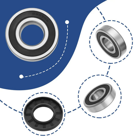 Washing Machine Bearing And Seal Repair Kit featuring 6306 2RS and 6307 2RS bearings with 45 84 10 12 mm shaft seal parts