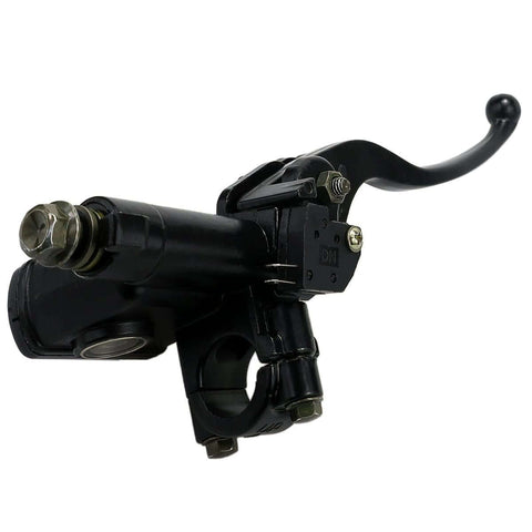 Left Hydraulic Brake Master Cylinder Lever Pump Replacement For 50cc To 250cc ATVs Quad Dirt Bikes Moped And More, front view