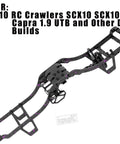 Carbon Fiber Chassis Kit With Front Mounted Transmission Upgrade For 1 By 10 RC Crawlers SCX10 SCX10 II Capra 1.9 UTB And Other DIY Builds Aluminum Gearbox Lightweight Performance Upgrade