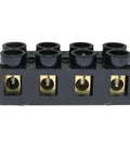 500V 60A 4 Position Dual Row Screw Terminal Block Heavy Duty Insulated Barrier Strip For Electrical Wiring And Control Panels Black