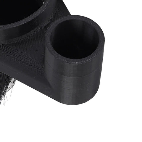 CNC Router Dust Boot Cover For 80mm Spindle Heavy Duty Sawdust Collection Sleeve with port and brush for clean workspace.