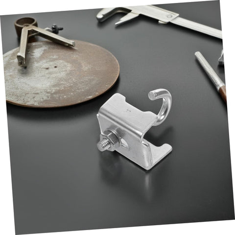Rock Solid Heavy Duty Girder Clamp Hooks With Pipe Support Brackets For Warehouse Shelving And Garage Storage Racks Boss Grade Universal Metal Hardware Set