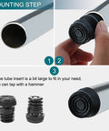 Mounting steps for 1 Inch Furniture Leveling Feet Set, 25mm OD Round Insert Adjustable Levelers, Heavy Duty Floor Protectors