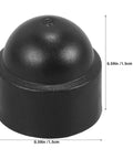 M8 Plastic Hexagonal Dome Nut Caps Black Screw Protectors For Exposed Ends And Wire Insulation Sturdy Covers 0.59in size