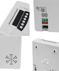 Close-up of Heavy Duty Electronic Punch Time Clock For Small Business Crews offering Hassle Free Auto Aligning Card Feeder and Keyed Security Lock.