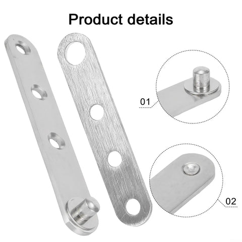 Smooth Stainless Steel Door Hinge With 360 Degree Rotating Shaft, Heavy Duty Thickened Core Design, Rounded Safe Edges No Burrs for smooth operation