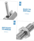 Top Shelf Stainless Steel L Handle Spring Plunger Pin Knockout Security Lock detailed view of pin and threading for easy installation.