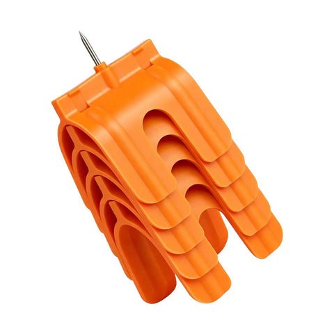 Heavy Duty Plasterboard Electrical Box Positioning Tool Set With Five High Markers. Orange durable plastic frame for precision drywall marking.