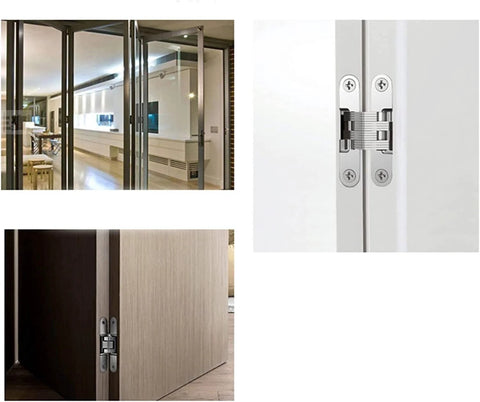 Heavy Duty Concealed Door Hinges For Internal Doors 180 Degree Folding Stainless Steel Butt Hinges Built In Hidden Cross Gemel For Cabinets And Boxes No 2 Color