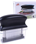 Meat Tenderizer With 48 Stainless Steel Needle Blades Heavy Duty Pro Grade Kitchen Tool for beef and more in package view