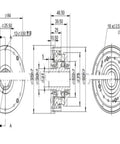 Engineered dimensions of Rock Solid Hollow Harmonic Reducer Box For Industrial Robots with 1:120 ratio for precision servo drives.
