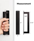 2 Pack Adhesive Cabinet Handles 6 Inch Self Stick Drawer Pulls No Drill Easy Peel And Stick Mount Black with measurements