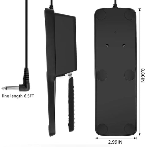 Universal Sustain Pedal For Keyboard And Digital Piano With Polarity Switch Anti Slip Design For Stable Footing And Smooth Expression