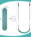 Two Pack Heavy Duty Swing Seat Supports 330 Pound Capacity For Backyard Garden And Playground EVA Non Slip Construction Tough As Nails Built To Last 26 Inch Long By Five Point Five Inch Wide Two Inch Thick Durable Swing Set Accessory showing dimensions and details
