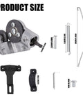 Professional Titanium Steel Drill Nibbler Sheet Metal Cutter Attachment Precision Tool For Thin Metal Vinyl And Auto Body Work with measurements.