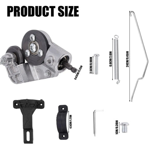 Professional Titanium Steel Drill Nibbler Sheet Metal Cutter Attachment Precision Tool For Thin Metal Vinyl And Auto Body Work with measurements.