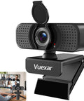 Crisp 1080P Webcam With Built In Noise Canceling Mic And Slide Privacy Cover Offers Automatic Brightness Tuning, sturdy design.