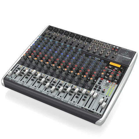 Premium Ultra Low Noise Twenty Two Input Two Bus Mixer With Boutique Xenyx Mic Preamps Eight Compressors Klark Teknik FX