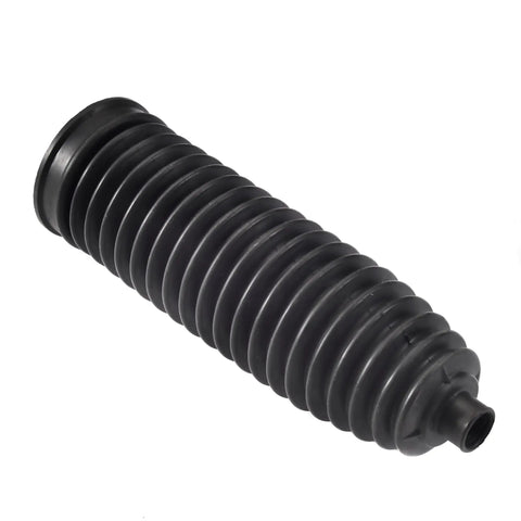 Beefed Up 2 Piece Rack And Pinion Tie Rod Boots Kit showing black bellows for Ford F Series, BMW, Audi replacement