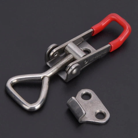 Rock Solid Heavy Duty Toggle Clamp Clip Adjustable Latch For Quick Fixturing 150kg Clamp Power 304 Stainless Steel GH-4001-SS