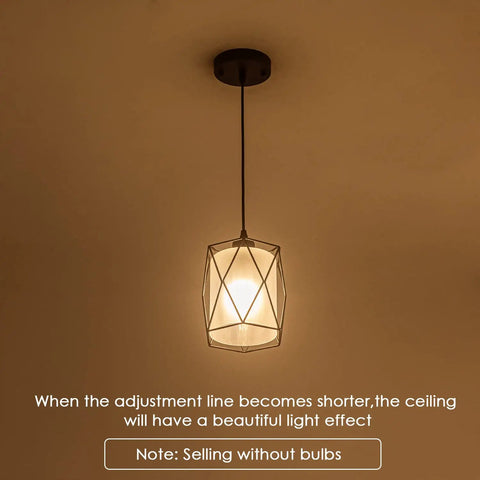 Super Cool Industrial Over Sink Pendant Light Boasting A Black Cage Design With Frosted Glass Illuminated Ceiling View