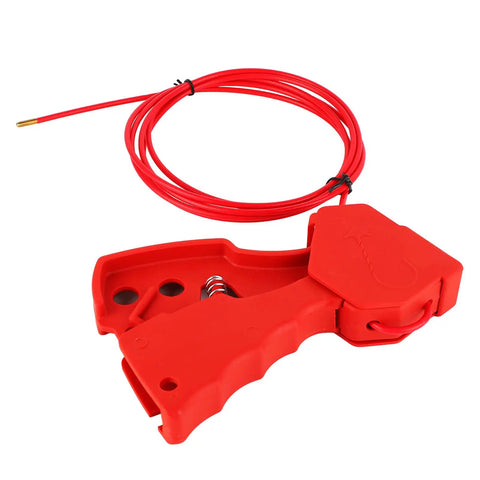 Lock It Down Without Sweat With This Heavy Duty Cable Lockout Device Boasting A Legit Matte Nylon Grip And Stainless Steel Shackle Built For Quick Valve Shutdowns And No Drama Tagout Compliance On Job Sites