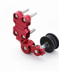 Heavy Duty Motorcycle Chain Adjuster With Roller Tensioner Slick Anodized Aluminum Build For Gearheads And Quick Shop Tweaks compact red tool