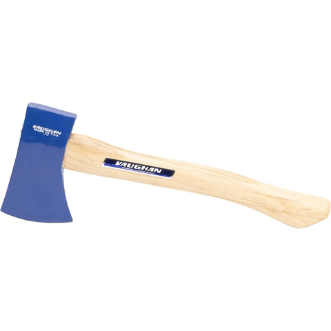 Hand Camp Axe With Hickory Handle And Sheath, USA Made, Lightweight Yet Durable, Rust Resistant Head displayed on white backdrop.